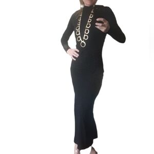 Sexy New Zara Black Long Sleeve Dress With Slits